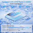 thumbnail image 6 of Laptop 16'' FHD AMD Ryzen 4300U 16GB DDR4 512GB SSD up to 3.7GHz with Windows 11PRO, 6 of 8