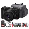 thumbnail image 1 of Canon EOS R50 V Mirrorless Camera with 14-30mm Power Zoom Lens, 24.2MP APS-C, 4K60p Video, Flip Screen Bundle with 64GB Card & Accessories (International Model), 1 of 8