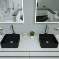 thumbnail image 5 of ALFI Brand ABC903-BM Black Matte 16" Modern Square Above Mount Ceramic Sink, 5 of 11