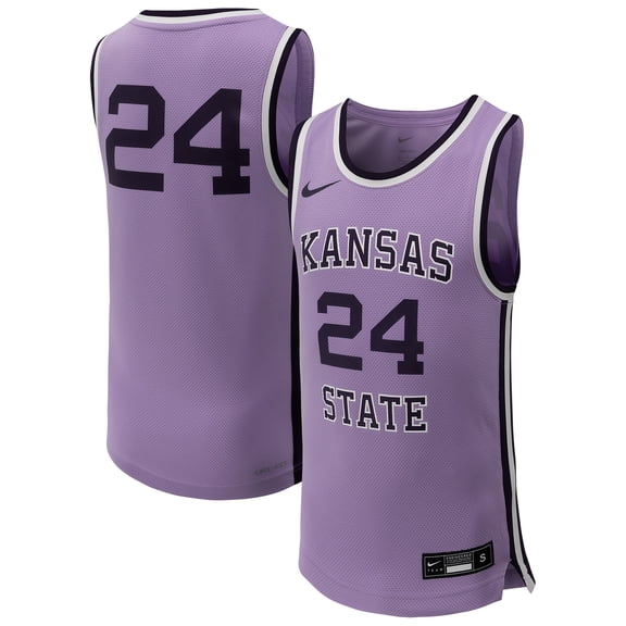 Youth Nike #24 Lavender Kansas State Wildcats Replica Basketball Jersey