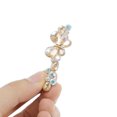 thumbnail image 5 of Unique Bargains 1 Pc Rhinestones Butterfly French Barrette Hair Clips Hairdo Clip for Home Champagne, 5 of 5