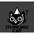 thumbnail image 2 of Thinking Cat Youth Charcoal Crew Neck Short Sleeve Tee-Medium, 2 of 4
