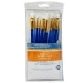 thumbnail image 5 of Artist's Loft White Synthetic Acrylic Round & Flat 10 Piece Brush Combo Necessities, 5 of 6