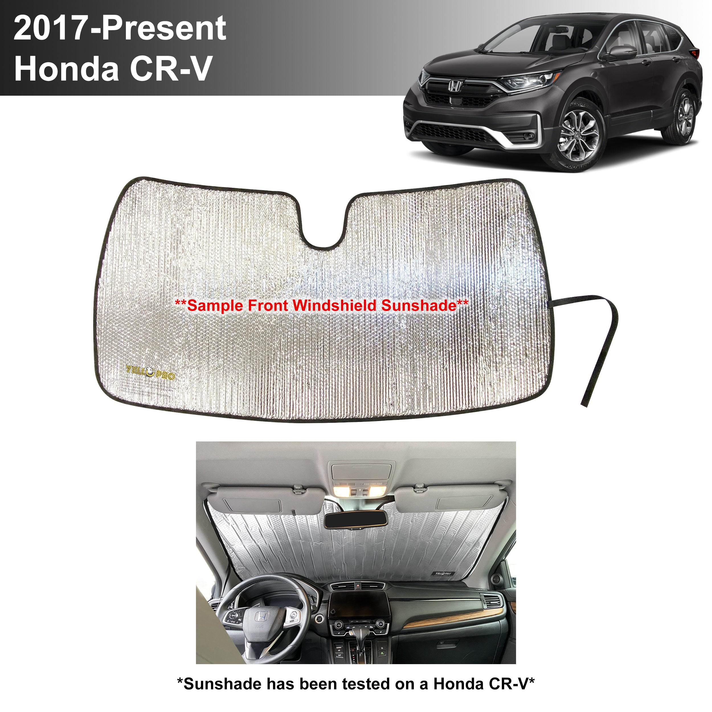 Silver Intro-Tech HD-44 Custom Fit Windshield Sunshade for Select Honda CR-V Models 