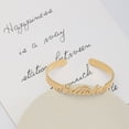 thumbnail image 5 of Vakki Custom Stainless Steel Name Bracelets Personalized Crown Name Cuff Bangle Bracelet 18K Gold Plated Customized Jewelry Gifts, 5 of 5