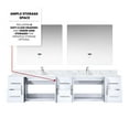 thumbnail image 6 of 84" W X 22" D Glossy White Bath Vanity, Marble Counter, Faucet, 36 In. Led Mirrors - Long-lasting Scratch Resistance Surface, And Scratch-, 6 of 7