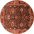 thumbnail image 1 of Ahgly Company Indoor Round Oriental Orange Industrial Area Rugs, 5' Round, 1 of 4