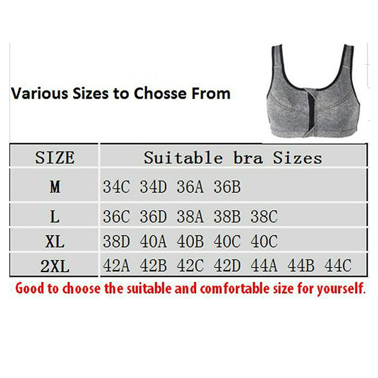 Women's Plus Size Sports Bras Removable Padded Support Active