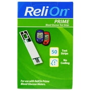 ReliOn Prime Blood Glucose Test Strips, 50 Ct