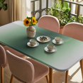 thumbnail image 3 of Green Grey Ombre Table Cloths for 3 Foot Rectangle Tables, Farmhouse Gradient Minimalist Patio Waterproof Elastic Fitted Tablecloths, Washable Rectangular Table Cover for Camping, 3 of 8