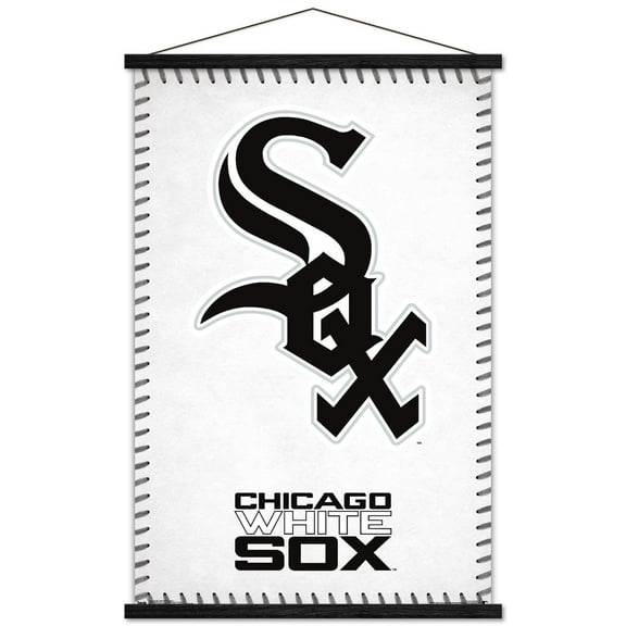 MLB Chicago White Sox - Logo 17 Wall Poster with Wooden Magnetic Frame, 22.375" x 34"