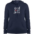 thumbnail image 3 of God Loves All Lives Ladies Pullover Hooded Sweatshirt, 3 of 4