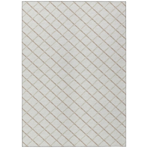 Dalyn Rug Company & Addison Rugs Indoor/Outdoor York YO1 Ivory Washable 8' x 10' Rug