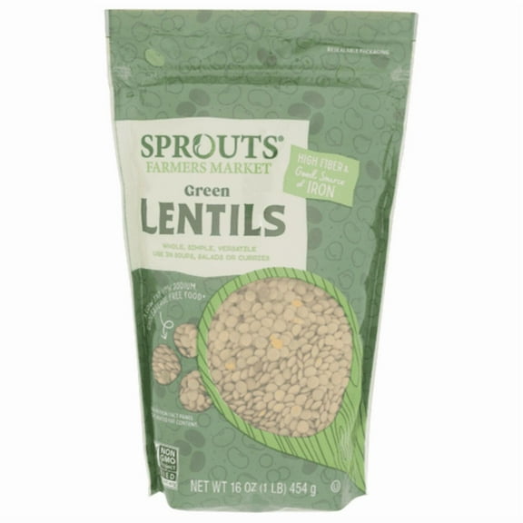 SPT Dry Green Lentil Beans 16 oz