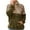 Army Green, variant on Bibifish Womens Sweatshirts Casual Zipper Lapel Double Leopard Print Patchwork Sweatshirt Long Sleeve Winter Warm Pullover Tops