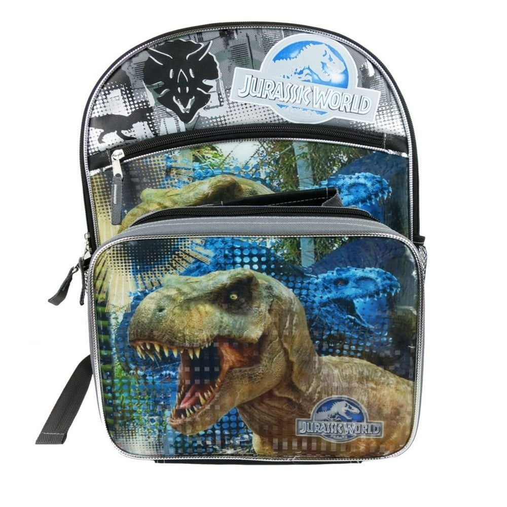 Jurassic World Backpack 16 w/ Lunch Bag park New 137276 Walmart