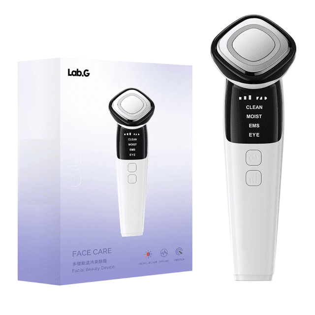 Masajeador Facial Lab.G Ligero Básico Led Cuadrada Cabeza BLANCO NEGRO
