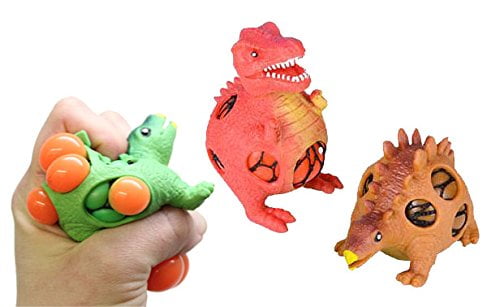DINOSAUR MESHABLES NV312 SQUEEZY SQUISHY MESH BALL STRESS RELIEF FUN KIDS PLAY 