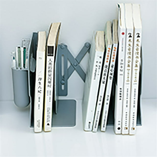 Leutsin Retractable Desktop Book Organizer Storage Rack Office Document Textbook Shelf