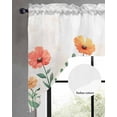 thumbnail image 3 of Farm Wildflowers Kitchen Curtains Swag Valance for Windows/Bathroom/Cafe, Watercolor Daisy Butterfly Floral Rod Pocket Drape Panel Swag Curtain Valance for Bedroom/Living Room 55''x36'', 3 of 6