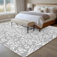 thumbnail image 4 of Large Area Rugs for Living Room Bedroom, Grey Spring Floral 5'x8' Rug Washable Carpet Runner Indoor Outdoor, Farmhouse Flowers Elegant Pastoral Non Slip Floor Mats Rug for Kitchen, Bathroom, 4 of 8