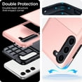 thumbnail image 3 of 𝟐𝟎𝟐𝟒 𝗡𝗘𝗪 Samsung Galaxy S24 Plus Case with Card Holder - Wireless Charging Compatible Samsung S24 Plus Wallet Case with Hidden Card Slot for Women and Men (Pink Gold), 3 of 14