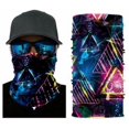 thumbnail image 1 of Galaxy Triangles Face Balaclava Scarf Neck Rave Shield Sun Gaiter Headwear Mask, 1 of 8