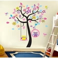thumbnail image 3 of Vinil Decorativo Infantil Árbol Búhos Columpio Sala Cuarto Dara Baby Syene VinDe176, 3 of 5