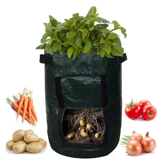 Djunllk Grow Bags 7 Gallon Thickened Potato Grow Bags Non Woven Heavy Duty Plant Pot Gardening Bags for Vegetables Tomato Potato