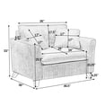 thumbnail image 6 of Leumius Accent Chair Armchair,Comfy Upholstered Single Sofa Chair with 2 Pillow for Living Room,Bedroom,Pink, 6 of 8