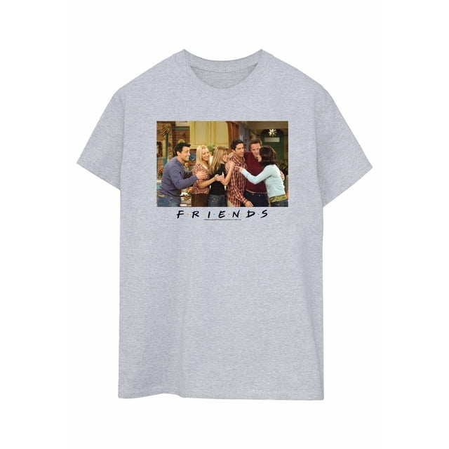 Amis Femmes Groupe Photo Appartement Coton Petit Ami T-Shirt