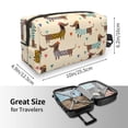 thumbnail image 4 of Goofa Dachshund Dog Printed Toiletry Bag with Handle,Large Capacity Travel Makeup Cosmetic Bag for Women, Carry on Airport Airline Compliant Bag, 4 of 9