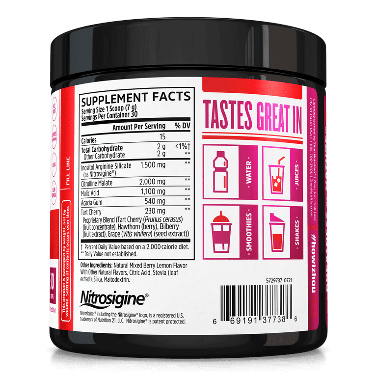 Zhou Nutrition Lite Up Non-Stimulant Pre-Workout, Berry Lemonade, 7.5 Oz