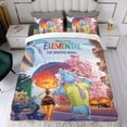 thumbnail image 4 of Elemental Conjunto de sábanas temático, trío de piezas, cómodo y amigable con la piel, diseño único, regalo de decoración para el hogar para familiares, amigos y fans,173cm *218cm, 4 of 6