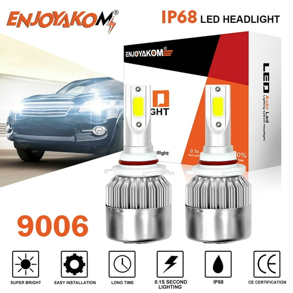 Pair 9006 LED Low Beam Bulbs For Acura NSX 1991-2001 9006 HB4 LED Headlights 6000K White