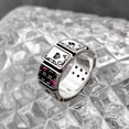thumbnail image 6 of sunsanly Party Ring Vintage Cubic Zirconia Exaggerated Adjustable Opening Dress Up Unfading Playing Cards Open Cuff Finger Ring Jewelry Accessory, 6 of 7