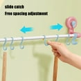 thumbnail image 4 of Suction Cup Hook Rack for Kitchen & Bathroom – Removable Over-the-Door Shower Towel & Clothes Organizer with 10 Movable Hooks, Waterproof Heavy-Duty Design for Home & Bathroom Storage, 4 of 5