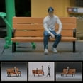 thumbnail image 3 of ziyahi Hand Painted 1/64 Bench Girl People Model Movie Props Miniature Layout Decor, 3 of 9