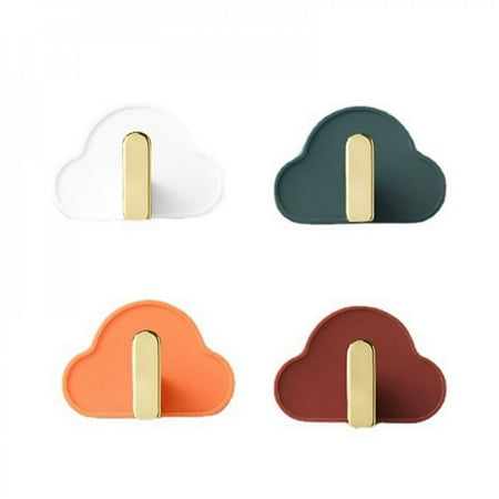

Clearance!4pcs Cloud Shape Adhesive Hooks Easy to Install for Bedroom Living Room Key Bag Umbrella Hook