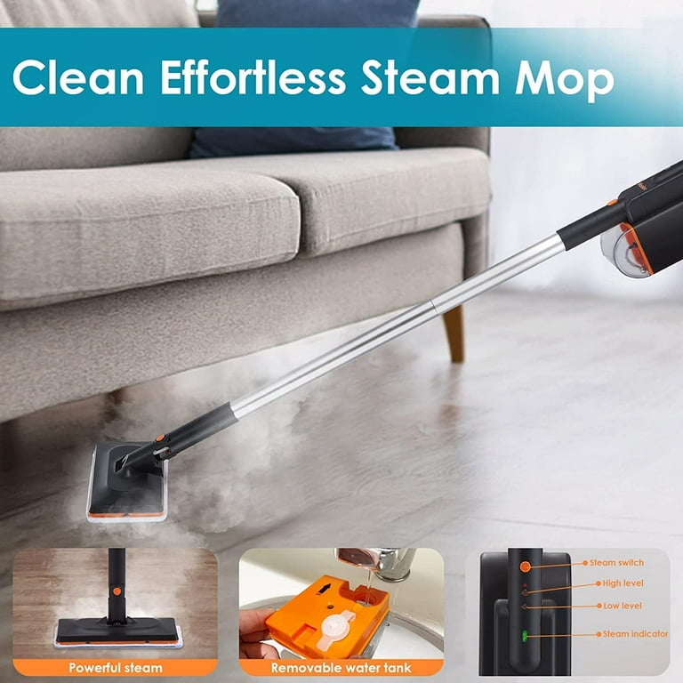  Moolan Steam Mop for Hardwood Floors,12 in 1 Floor Steamer,Multipurpose  Steam Cleaner for Floors,Detachable Steam Mop for Tile Floors with Grout