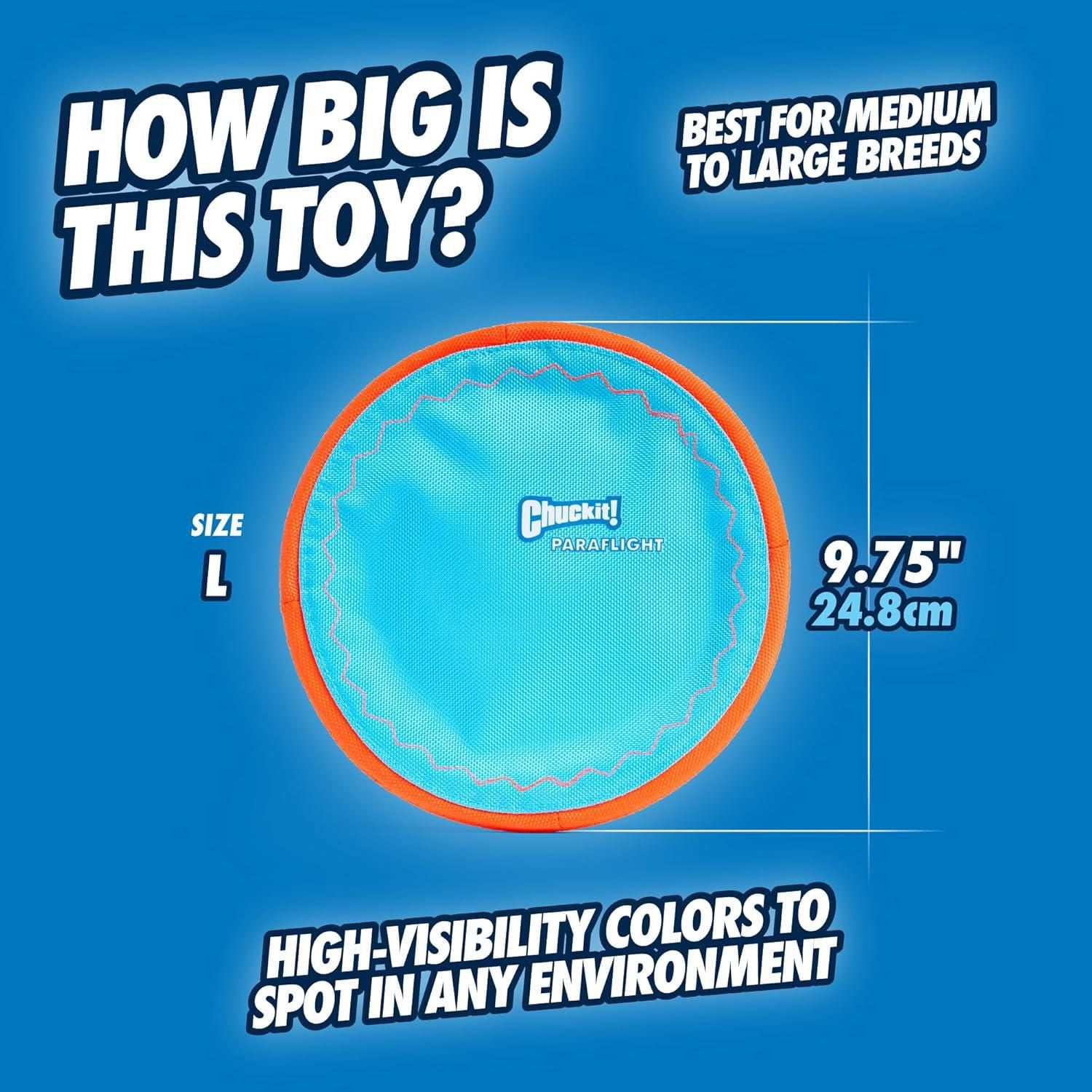 Chuckit! Paraflight Flyer Grand Jouet à Rapporter pour Chien Chuckit! Paraflight