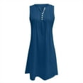 thumbnail image 5 of Plus Size Dresses for Womens 2025 Fashion Sexy Solid Color Sleeveless V-Neck Dress, 5 of 5