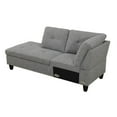 thumbnail image 7 of Hommoo Sofa Set, Linen 2-Piece Sofa Set,L-Shaped Sectional Couch Set with Right Armrest for Living Room，Brown Grey（No Ottoman）, 7 of 7