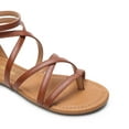 thumbnail image 6 of DREAM PAIRS Women's Dressy Gladiator Summer Cross Strappy Sandals Comfort Flat Casual Beach Fisherman Thong Sandals, 6 of 6
