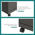 thumbnail image 6 of Space Solutions 18" Deep 2 Drawer Mobile Letter Width Vertical File Cabinet, Charcoal, 6 of 16