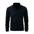 thumbnail image 3 of Bcfgryg Male Shirt Quarter Zip Work Daily Wear Long Sleeve Fashion Comfortable Plain Pocket Regular Fit Top Casual Men's Shirts, 3 of 3