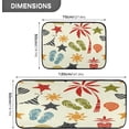 thumbnail image 2 of SKYSONIC Palm Tree Pineapple Kitchen Rugs Set of 2, Flip Flop Swimsuits Floor Runner Area Rug Washable Carpet Mat Perfect for Living Room Bedroom Entryway, 2 of 7