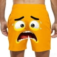 thumbnail image 5 of Mifsaly Men Swim Shorts Funny Face Graphic Plus Size Mens Beach Shorts Lightweight Breathable Pool Beach Vacation Summer Short Pants with Pockets, 5 of 6