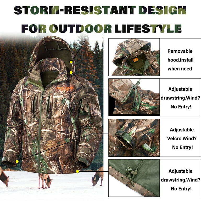 NEW VIEW Hunting Jacket for Men,Ultra-Silent Water Resistant NEW VIEW Hunting Jacket for Men,Ultra-Silent Water Resistant