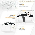 thumbnail image 5 of EAGLE PEAK 10x10 Slant Leg Pop Up Canopy Tent Easy One Person Setup Instant Outdoor Beach Canopy Folding Portable Sports Shelter 10x10 Base 8x8 Top(Cow Print), 5 of 9
